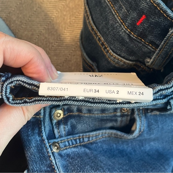 NWT Zara The Slim Turned Hem Jean Size 2 - Picture 6 of 15
